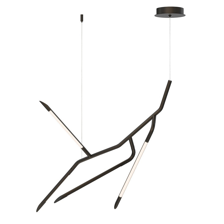 ET2 Lighting Scion 4 Light Single Pendant, Black - E25413-BK