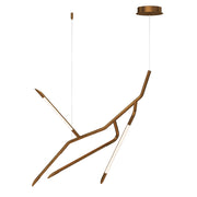 ET2 Lighting Scion 4 Light Single Pendant, Weathered Brass - E25413-WBR