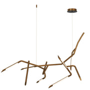 ET2 Lighting Scion 9 Light Single Pendant, Weathered Brass - E25414-WBR