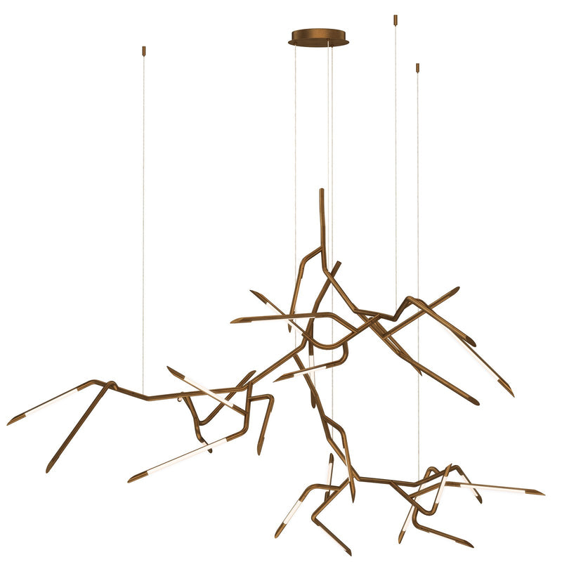 ET2 Lighting Scion 27 Light Multi-Light Pendant, Weathered Brass