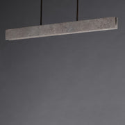 ET2 Lintel 47in 1-Light Linear Pendant | Modern Titanium Travertine and Antique Bronze | Kitchen Island & Dining Room | Model E26266-TTVBZ