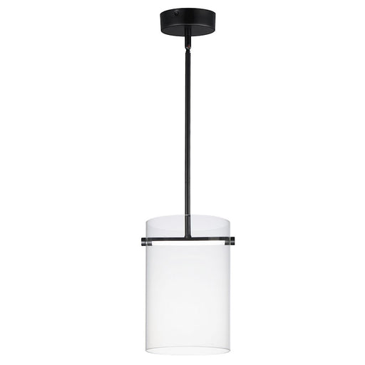 ET2 Lighting Polo 1 Light LED Mini Pendant, Black/Clear - E26381-18BK