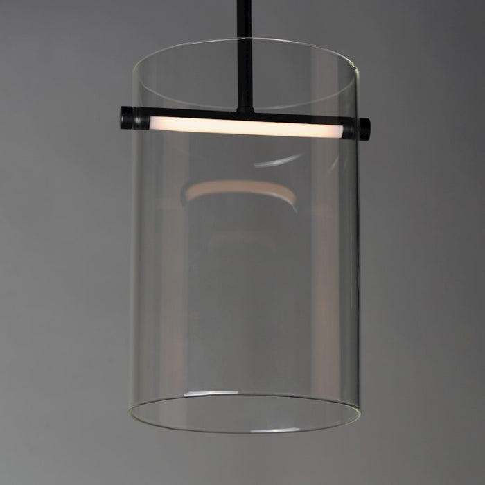 ET2 Lighting Polo 1 Light LED Mini Pendant, Black/Clear