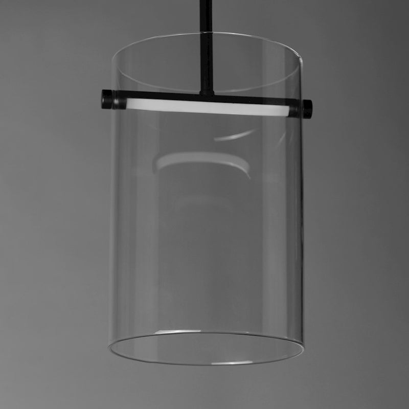 ET2 Lighting Polo 1 Light LED Mini Pendant, Black/Clear