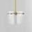 ET2 Lighting Polo 1 Light 12" LED Pendant, Gold/Clear