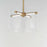 ET2 Lighting Polo 1 Light 12" LED Pendant, Gold/Clear