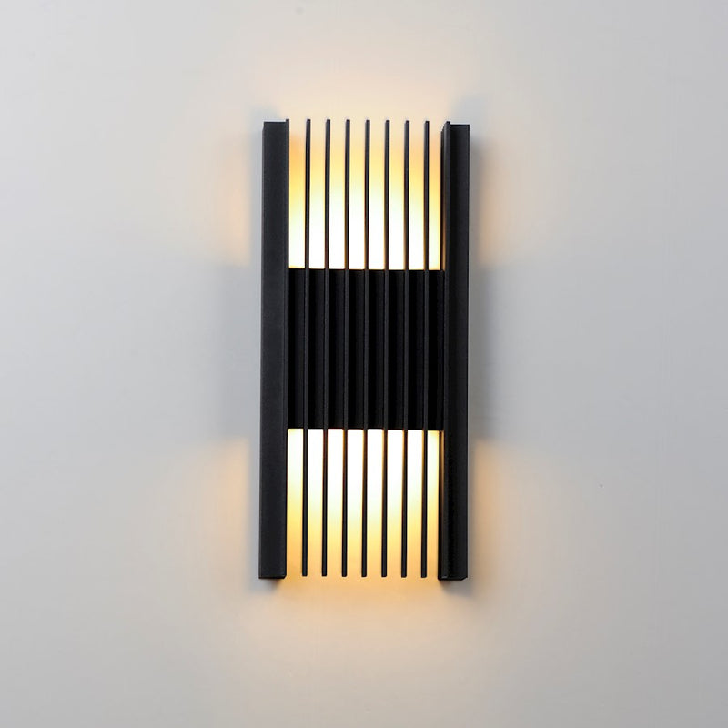 ET2 Lighting Rampart 2 Light LED Outdoor Wall Sconce, Black