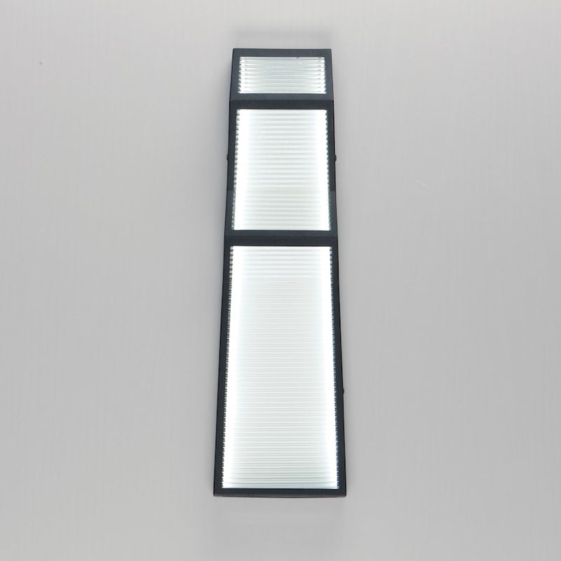 ET2 Lighting Totem 2 Light Outdoor Wall Mount, Black/Ribbed