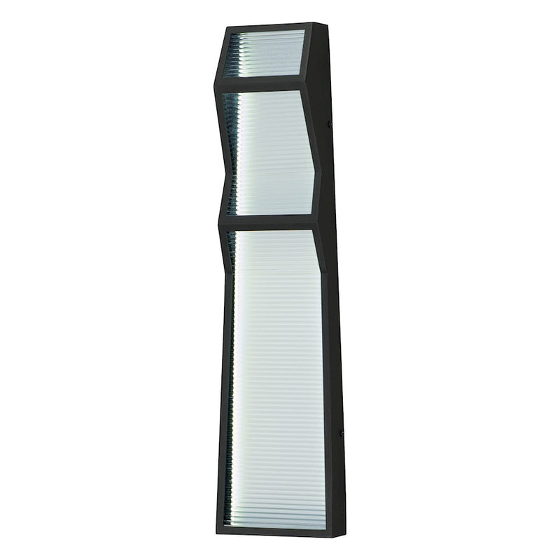 ET2 Lighting Totem 2 Light Outdoor Wall Mount, Black/Ribbed
