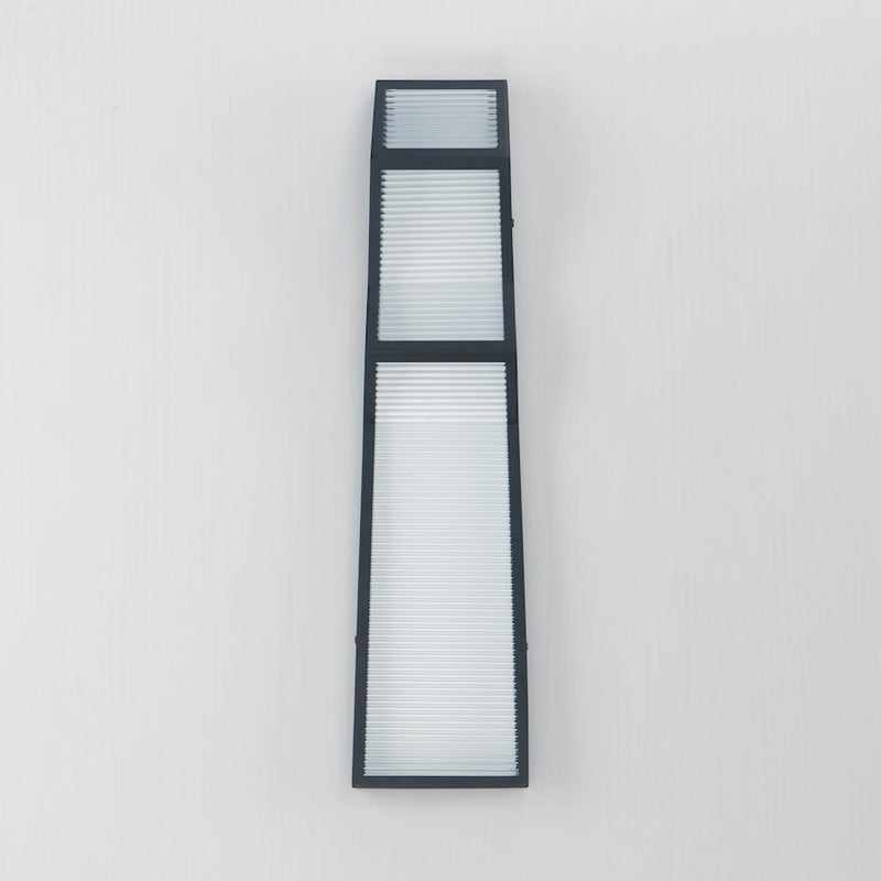 ET2 Lighting Totem 2 Light Outdoor Wall Mount, Black/Ribbed