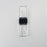 ET2 Lighting Rune 2 Light LED Outdoor Wall Sconce, Black/Clear