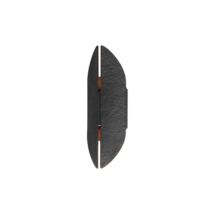 ET2 Lighting Tectonic 2 Light Outdoor Wall Mount, Black/Brass
