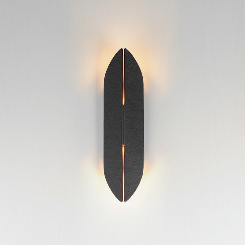 ET2 Lighting Tectonic 2 Light Outdoor Wall Mount, Black/Brass