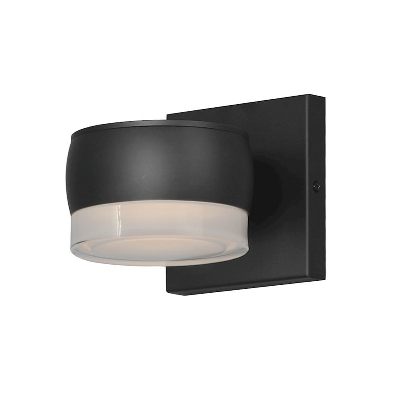 ET2 Lighting Modular Can 2 Light LED Outdoor Sconce, Black/Clear/White