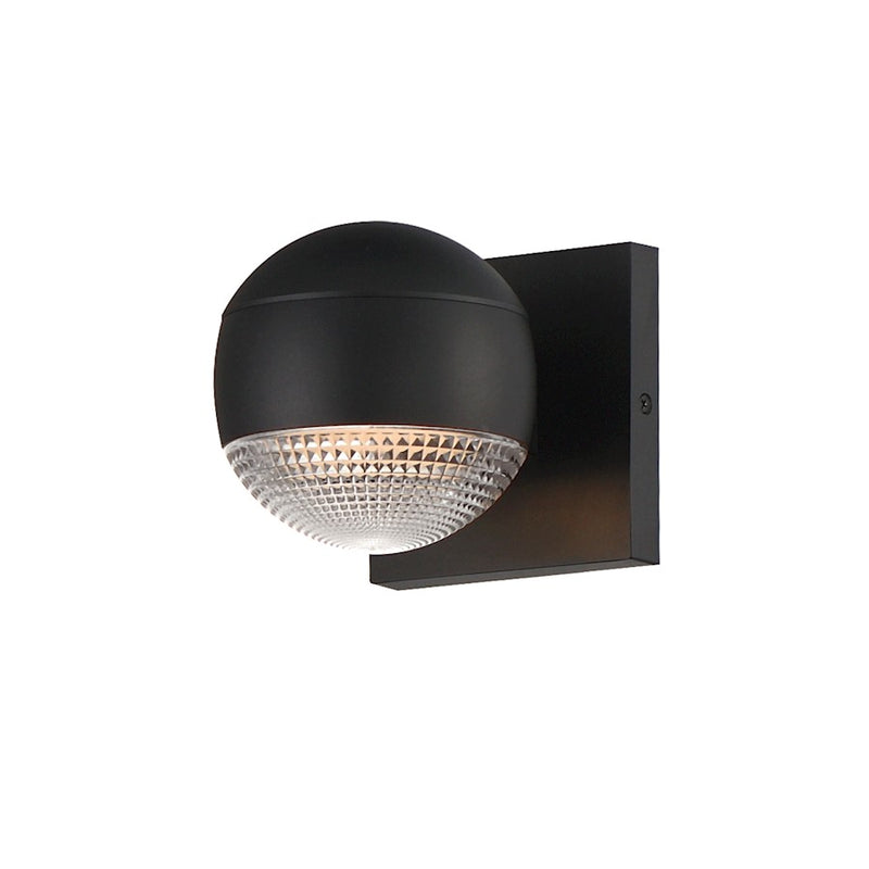 ET2 Lighting Modular 1Lt LED Outdoor Sconce, BK/Prismatic