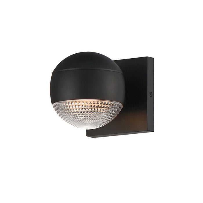 ET2 Lighting Modular 1Lt LED Outdoor Sconce, BK/Prismatic - E30163-126BK