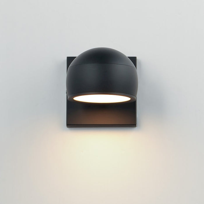 ET2 Lighting Modular Dome 1 Light LED Outdoor Sconce, Black