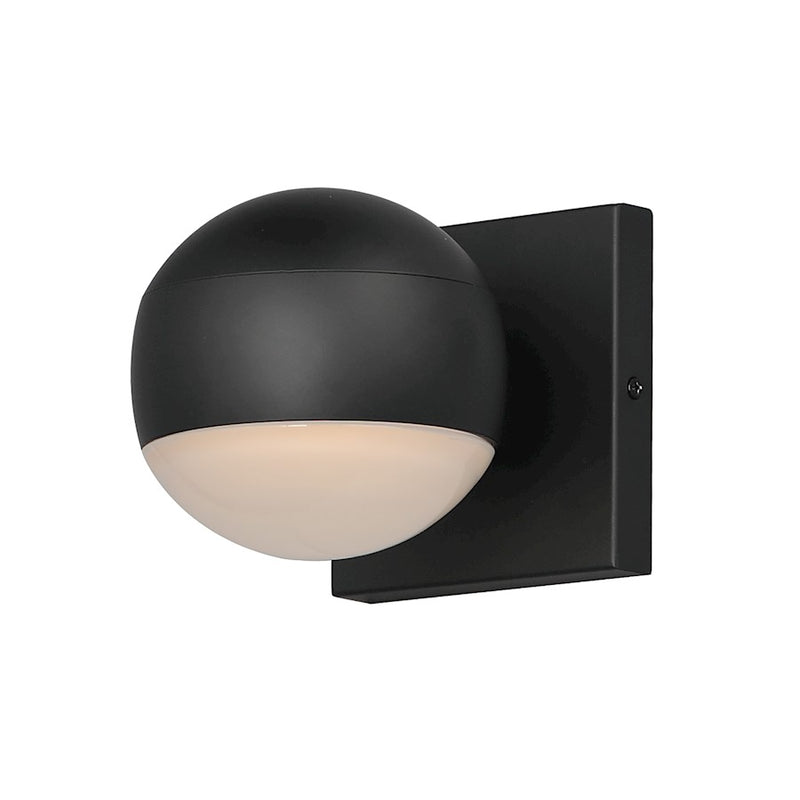 ET2 Lighting Modular Globe LED Outdoor Sconce, Black/Clear/White
