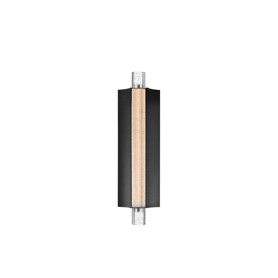 ET2 Lighting Hyperion 1Lt 18" Wall Sconce, Black/Clear Crystal - E30211-122BK