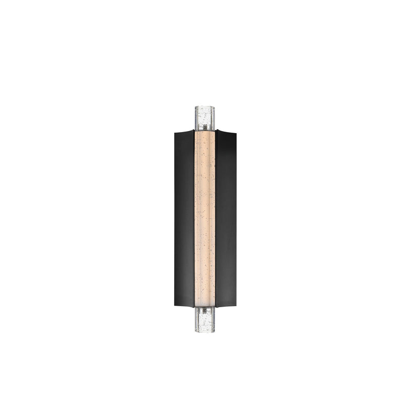 ET2 Lighting Hyperion 1Lt 18" Wall Sconce, Black/Clear Crystal
