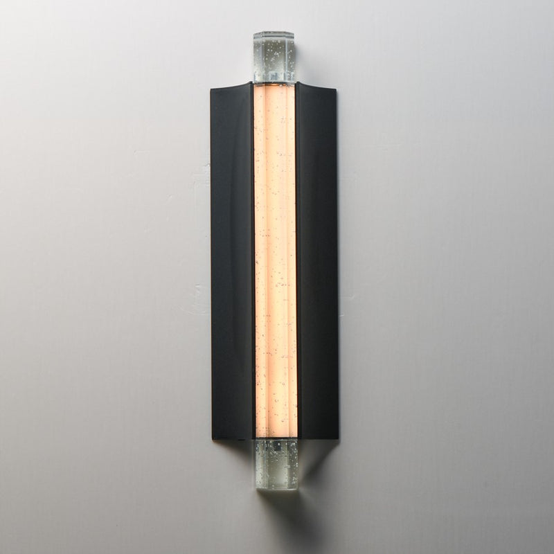 ET2 Lighting Hyperion 1Lt 18" Wall Sconce, Black/Clear Crystal