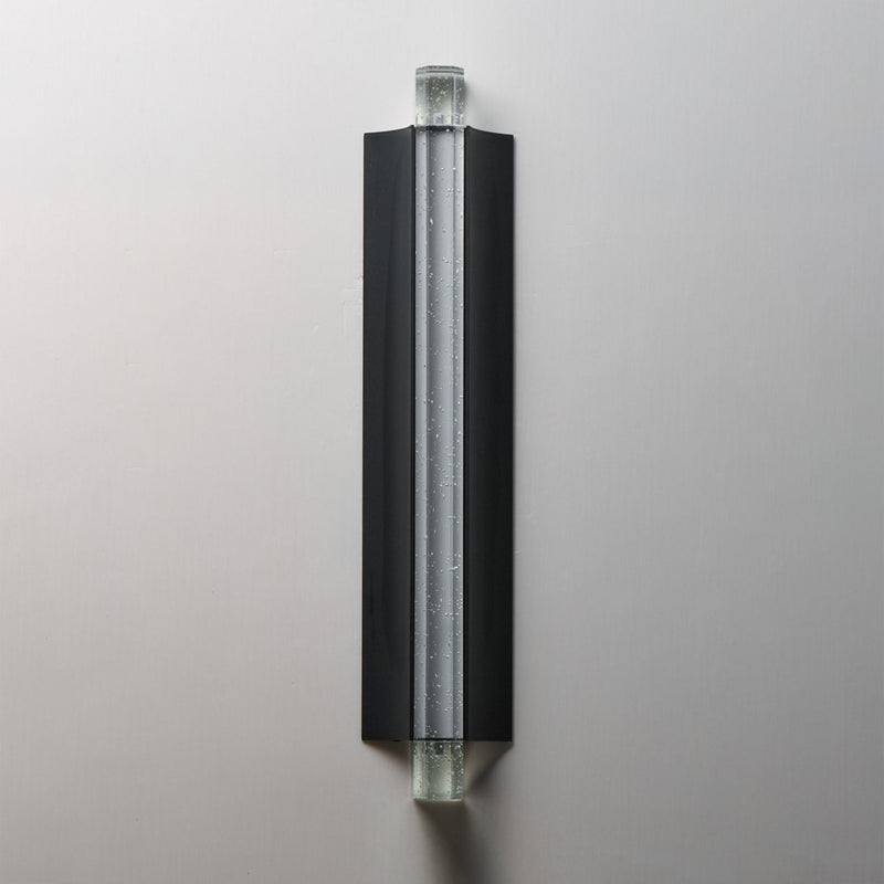 ET2 Lighting Hyperion 1Lt 24" Wall Sconce, Black/Clear Crystal