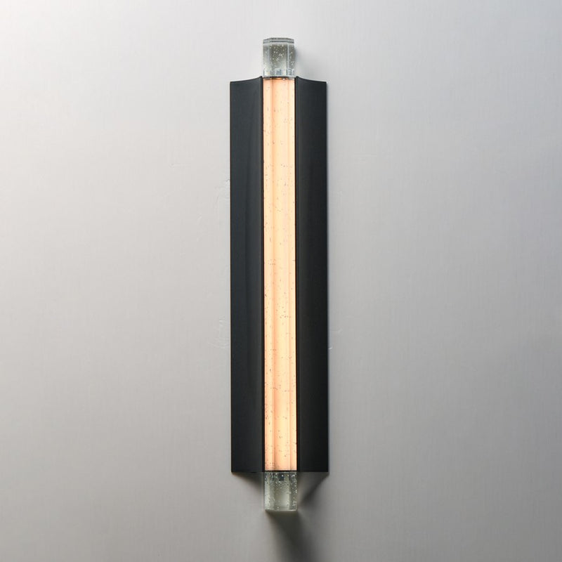 ET2 Lighting Hyperion 1Lt 24" Wall Sconce, Black/Clear Crystal