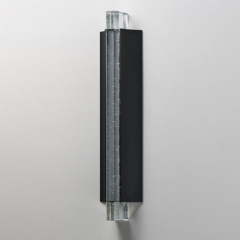 ET2 Lighting Hyperion 1Lt 24" Wall Sconce, Black/Clear Crystal