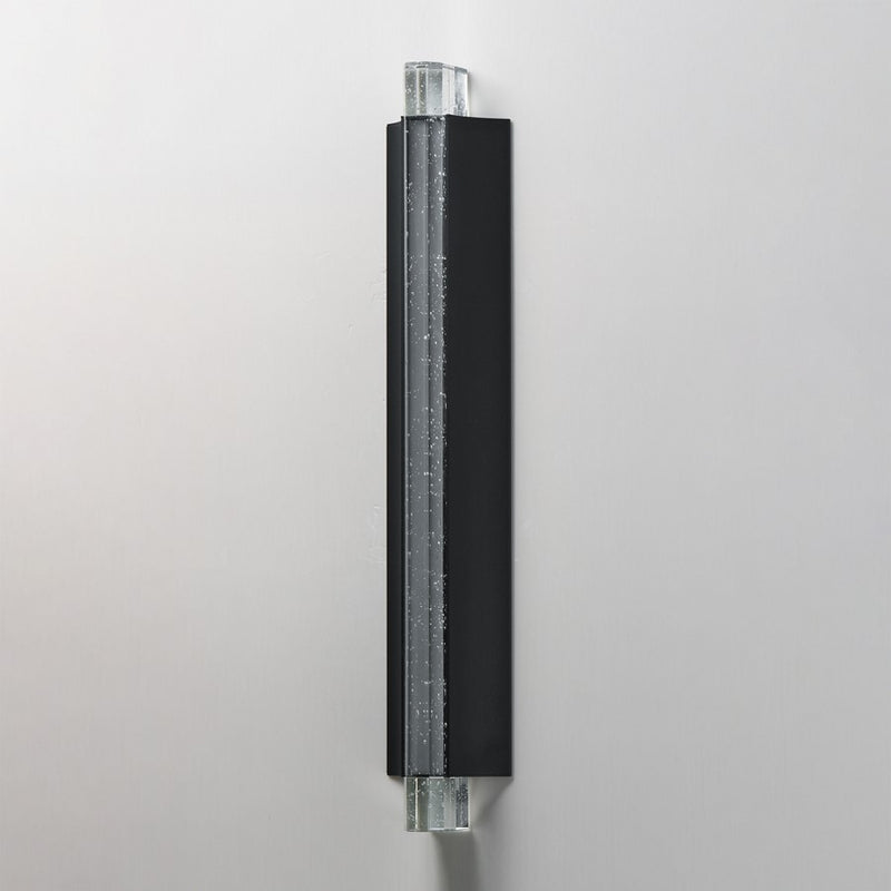 ET2 Lighting Hyperion 1Lt 30" Wall Sconce, Black/Clear Crystal