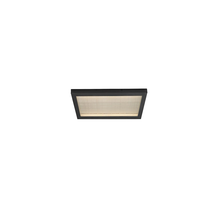 ET2 Lighting Highlander 1Lt 12" LED Outdoor Flush, Black/Linen