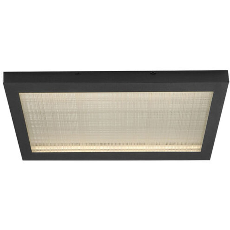 ET2 Lighting Highlander 1Lt 12" LED Outdoor Flush, Black/Linen