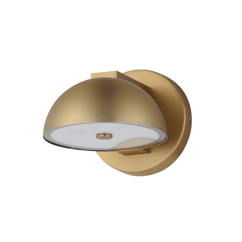 ET2 Lighting Cauldron 1 Light 6" LED Outdoor Wall Sconce, Gold