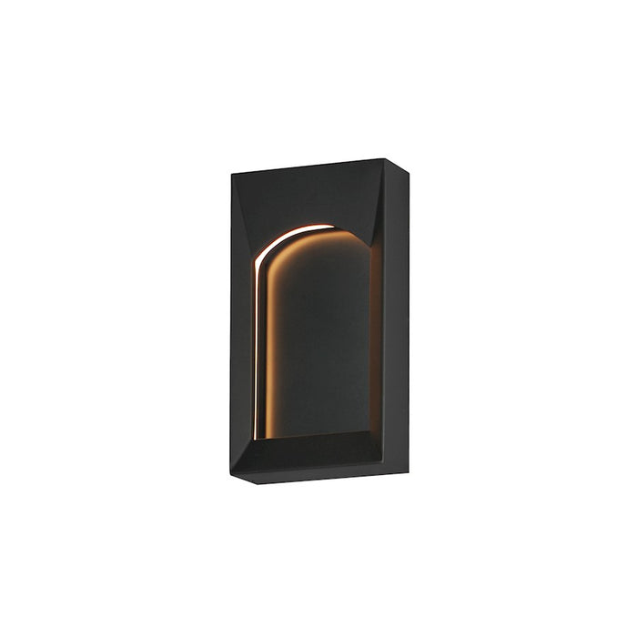 ET2 Lighting Fuse 1Lt 18" LED Outdoor Sconce, BK/Gold/Clear/WH - E30252-10BKGLD