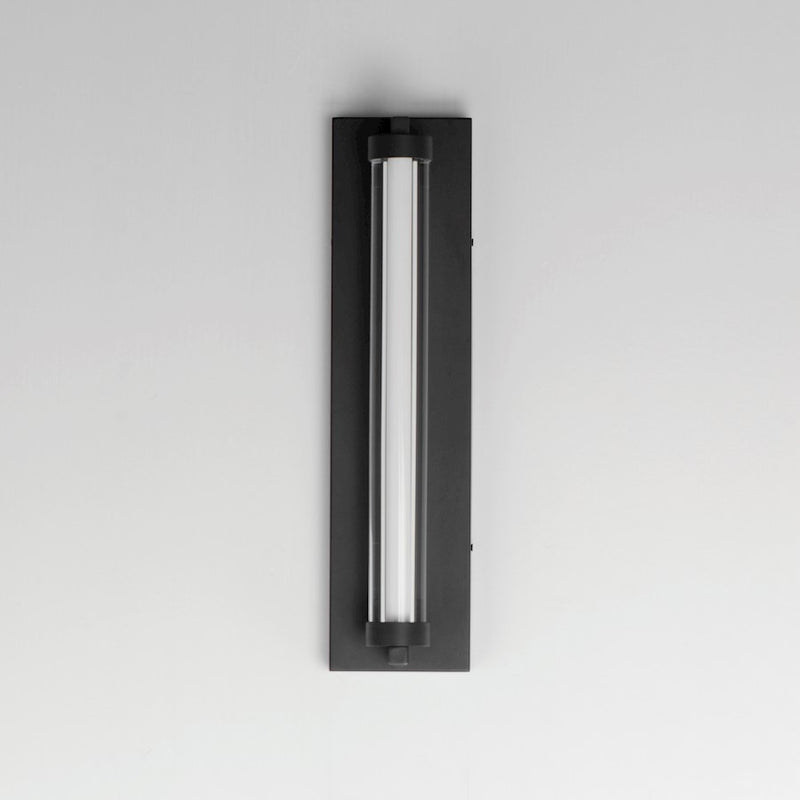 ET2 Lighting Fuse 1Lt 18" LED Outdoor Sconce, BK/Gold/Clear/WH