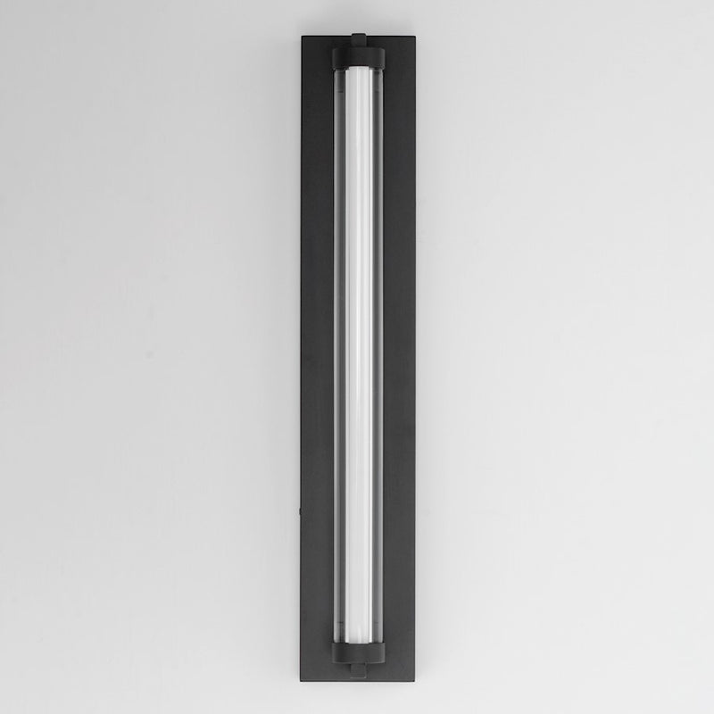ET2 Lighting Fuse 1Lt 27" LED Outdoor Sconce, BK/Gold/Clear/WH