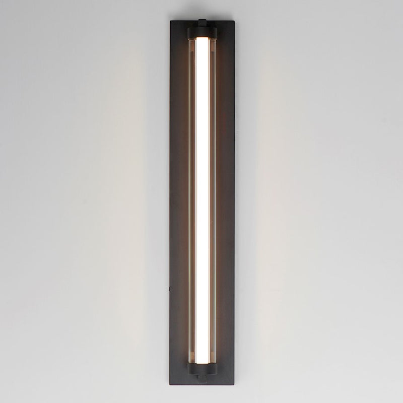 ET2 Lighting Fuse 1Lt 27" LED Outdoor Sconce, BK/Gold/Clear/WH