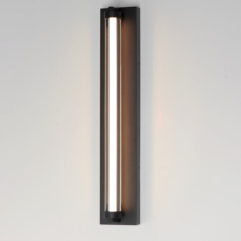 ET2 Lighting Fuse 1Lt 27" LED Outdoor Sconce, BK/Gold/Clear/WH