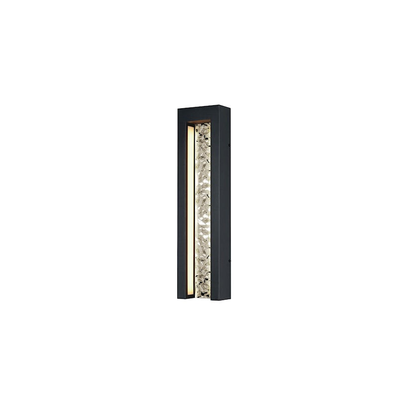 ET2 Lighting Coulee 3Lt LED Outdoor Sconce, Black/Black Ripple