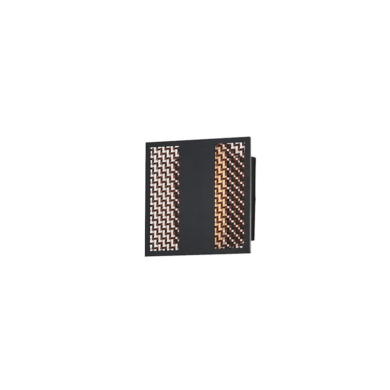 ET2 Lighting Interlace 1Lt 6.5" LED Outdoor Sconce, Black/Copper