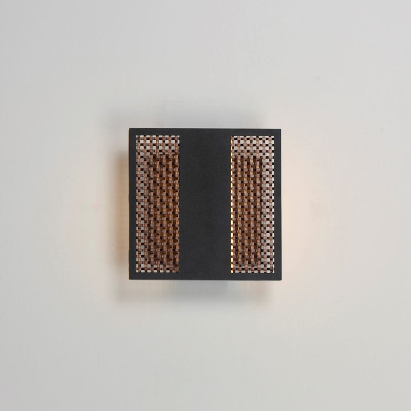 ET2 Lighting Interlace 1Lt 6.5" LED Outdoor Sconce, Black/Copper