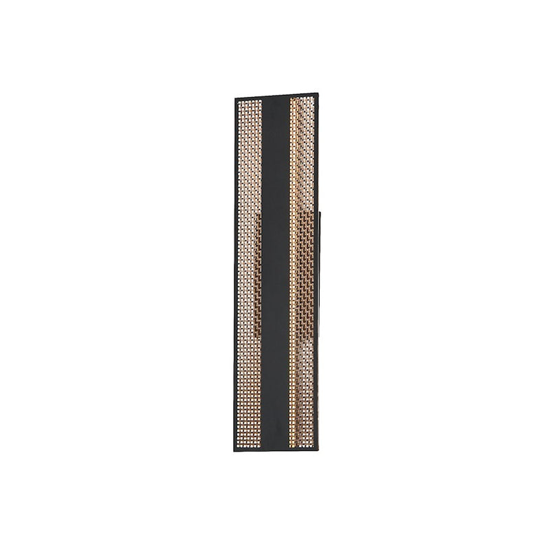 ET2 Lighting Interlace 2Lt 24" LED Outdoor Sconce, Black/Copper