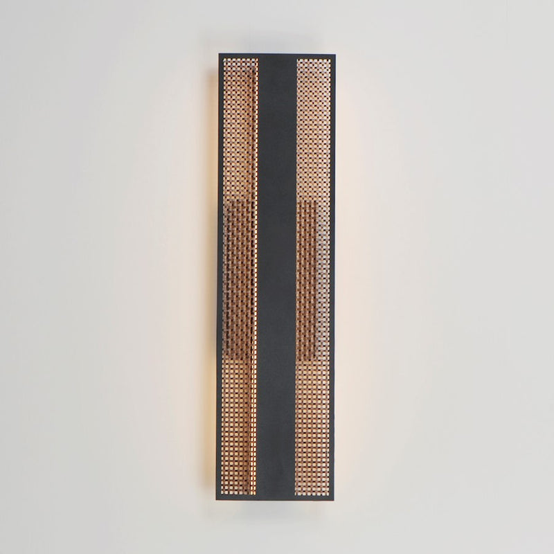 ET2 Lighting Interlace 2Lt 24" LED Outdoor Sconce, Black/Copper