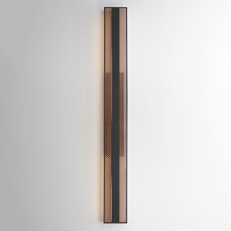 ET2 Lighting Interlace 2Lt 60" LED Outdoor Sconce, Black/Copper