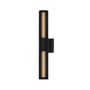 ET2 Lighting Citadel 2-Light 24" LED Outdoor wall sconce, Black - E30316-BK