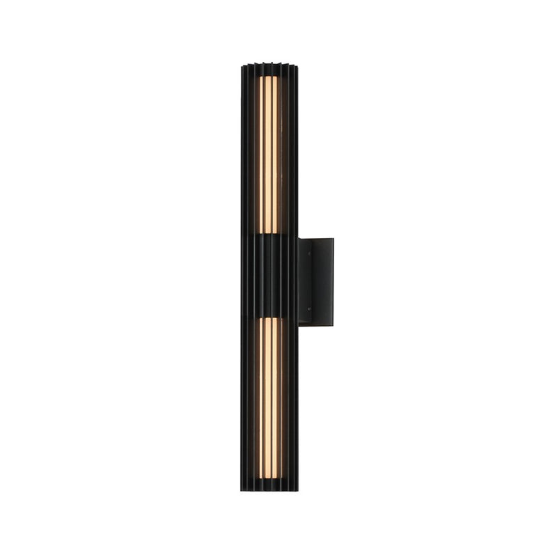 ET2 Lighting Citadel 2-Light 24" LED Outdoor wall sconce, Black