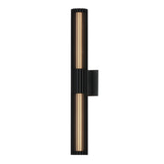 ET2 Lighting Citadel 2-Light 28" LED Outdoor wall sconce, Black - E30318-BK