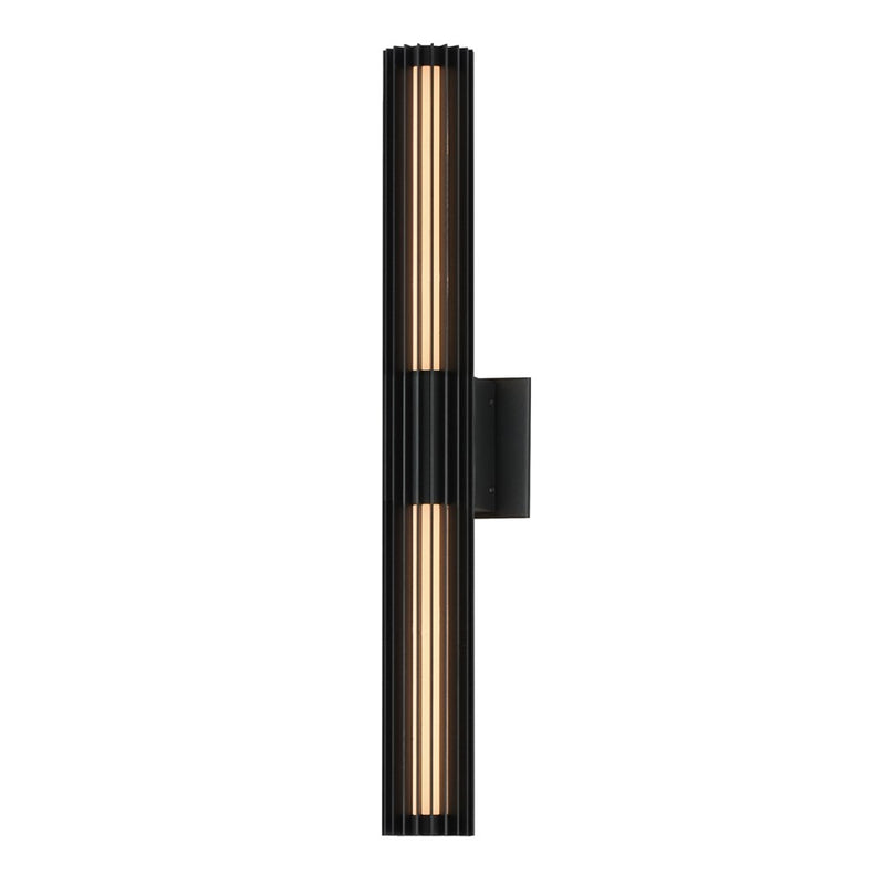 ET2 Lighting Citadel 2-Light 28" LED Outdoor wall sconce, Black