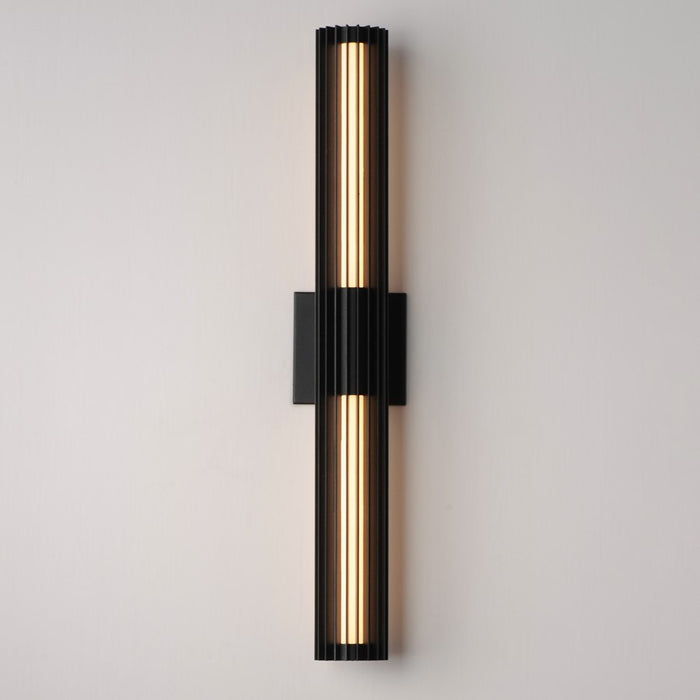 ET2 Lighting Citadel 2-Light 28" LED Outdoor wall sconce, Black