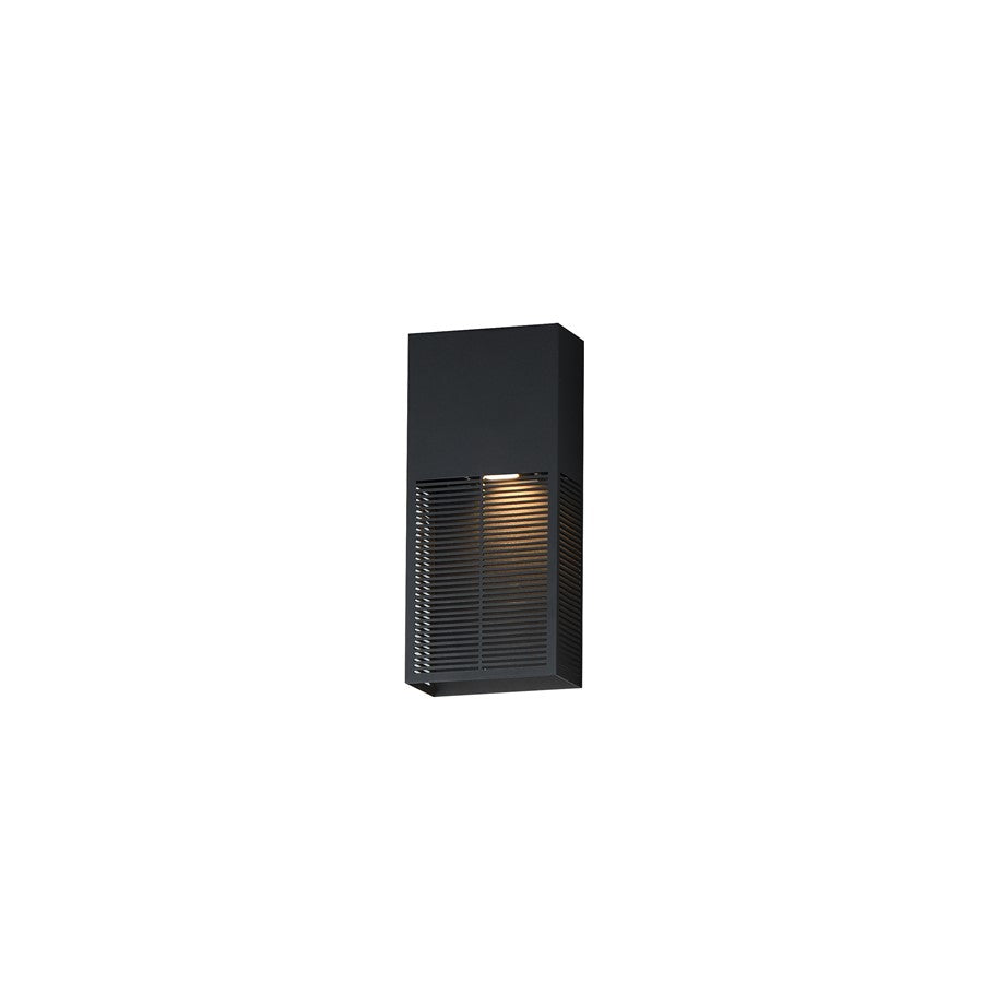 ET2 Lighting Grate 1 Light 14" LED Outdoor Wall Sconce, Black - E30392-BK