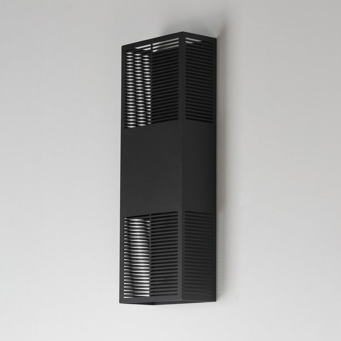 ET2 Lighting Grate 2-Light 18" LED Outdoor Wall Sconce, Black